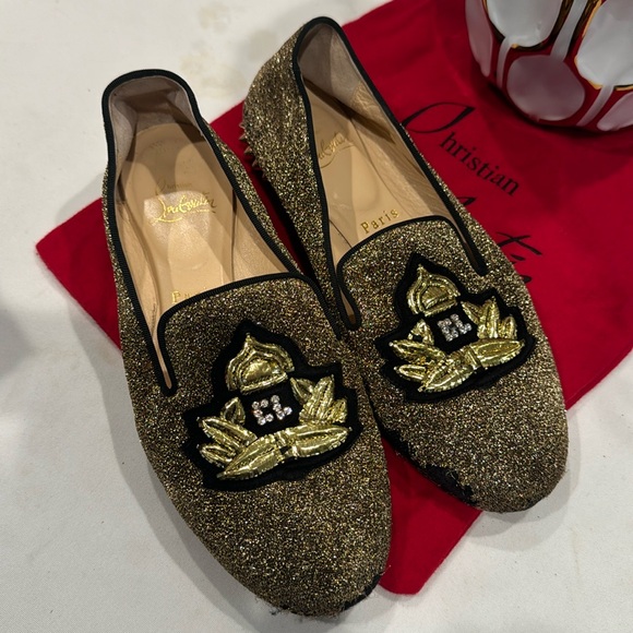 Authentic Christian Louboutin crystal embellished loafers - Picture 2 of 13